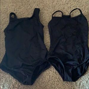 2 Black dance leotards